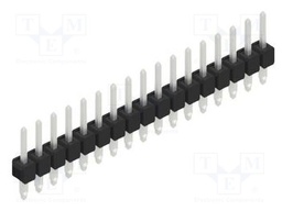 Connector: pin strips; pin header; male; PIN: 17; 2.54mm; THT; 1x17
