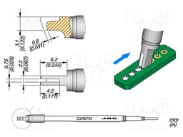 Tip; special; 0.75mm; for  soldering iron,for soldering station