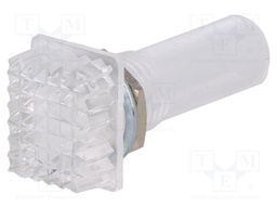 Indicator: without neon lamp; prominent; white; 230VAC; plastic