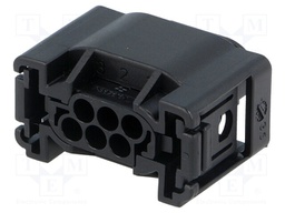 Connector: automotive; MQS; plug; female; w/o contacts; PIN: 6