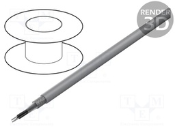 Wire; F-CY-OZ; 3x1mm2; tinned copper braid; PVC; grey; 300/500V