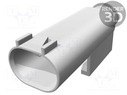 Connector: automotive; plug; male; PIN: 2; w/o contacts