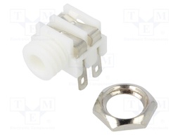 Socket; Jack 3,5mm; female; mono; with on/off switch; angled 90°