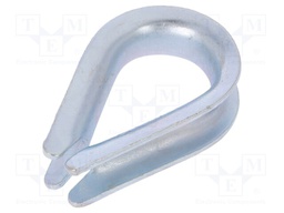 Thimble for rope; steel; for rope; Ørope: 14mm; zinc; DIN6899B