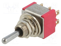 Switch: toggle; Pos: 3; DP3T; ON-OFF-ON; 2A/250VAC; 5A/28VDC; IP40
