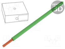Wire; H05V-K; stranded; Cu; 1mm2; PVC; green; 300V,500V; 250m; reel
