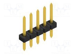 Connector: pin strips; pin header; male; PIN: 5; 2mm; THT; 1x5; 100V