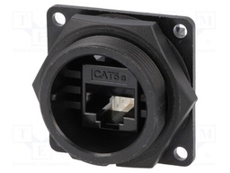 Socket; RJ45; DC; PIN: 8; Cat: 5e; Layout: 8p8c; IP67,IP68; IDC