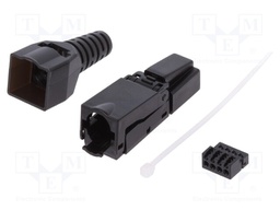 Plug; RJ45; PIN: 8; Cat: 6a; unshielded; Layout: 8p8c; RJ45 plug; male