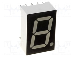 Display: LED; 7-segment; 14.2mm; 0.56"; No.char: 1; red; 60mcd; anode
