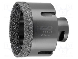Diamond hole saw; Ø: 65mm; glaze,ceramic tile; Thread: M14