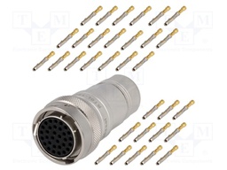 Connector: circular; Series: RT360; plug; female; crimped; PIN: 32