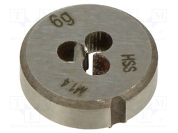 Threading die; M1,4; 0.3; high speed steel; H: 5mm; Øout: 16mm