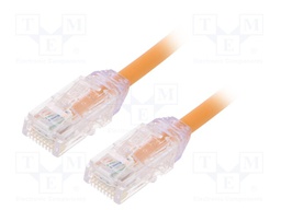 Patch cord; TX6A-28™,U/UTP; 6a; solid; Cu; LSZH; orange; Len: 3m