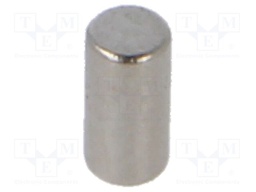 Magnet: permanent; neodymium; 1N; Ø: 2mm; H: 4mm