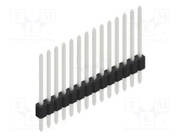 Connector: pin strips; pin header; male; PIN: 14; 1.27mm; THT; 1x14