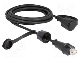 Patch cord; U/FTP; Cat: 6; RJ45 plug,both sides; 3m; PVC; black