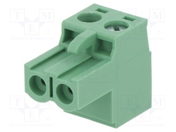 Pluggable terminal block; 5mm; ways: 2; straight; plug; female