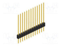 Connector: pin strips; pin header; male; PIN: 13; 1.27mm; THT; 1x13