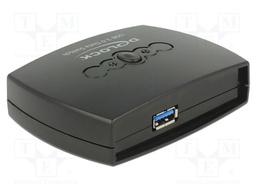 Switch; black; plastic; Input: USB B socket x2; Out: USB A socket