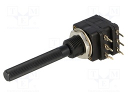 Potentiometer: shaft; single turn; 1MΩ; 200mW; THT; 6mm; plastic