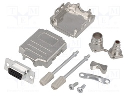 D-Sub HD; PIN: 15; plug; female; shielded; soldering; for cable