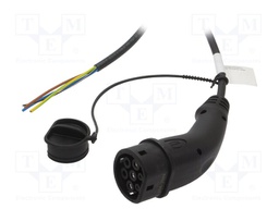 Cable; wires,Type 2; 7.5m; one-phase; 3x2,5mm2+1x0,5mm2; 20A; 250V