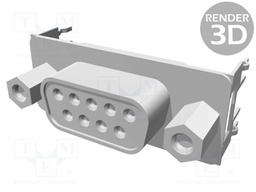 D-Sub; PIN: 9; socket; female; THT; Series: AMPLIMITE
