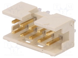 Socket; wire-board; male; Minitek; 2mm; PIN: 10; THT; on PCBs; 2A