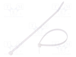 Cable tie; L: 200mm; W: 4.8mm; polyamide; 215N; natural; -40÷85°C