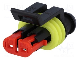 Connector: wire-wire; Superseal 1.5; plug; female; PIN: 2; IP67