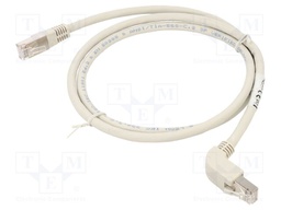 Patch cord; S/FTP; Cat: 6; RJ45 plug,RJ45 down angled plug; Cu; 1m