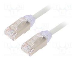 Patch cord; F/UTP,TX6A-28™; 6a; solid; Cu; LSZH; grey; Len: 0.5m