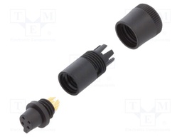 Plug; Connector: circular; 719; female; PIN: 4; unshielded; 3A; IP40
