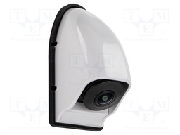 Rear view camera; 185°; white; 12VDC; 84.2x42x46.9mm; universal