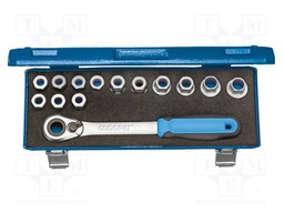 Wrench-set; rattle,socket spanner; 1/2"; 14pcs.