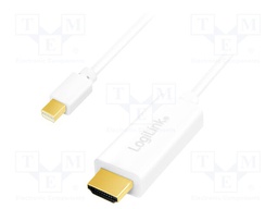 Cable; DisplayPort 1.2,HDMI 1.4; 3m; white