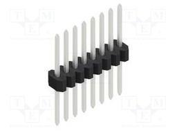 Connector: pin strips; pin header; male; PIN: 8; 1.27mm; THT; 1x8