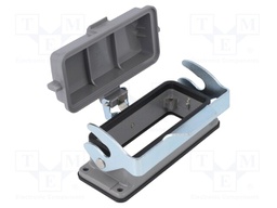 Enclosure: for HDC connectors; size D16B; with latch; with cover