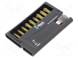 Screwdriver bits; Pcs: 9; Package: plastic case; 25mm; Torsion