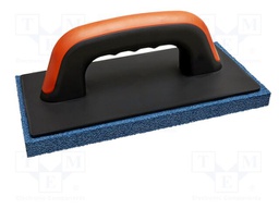 Finishing trowel; with rubber; W: 130mm; Ø: 250mm; Thk: 18mm