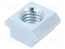 Nut; for profiles; Width of the groove: 10mm; steel; zinc