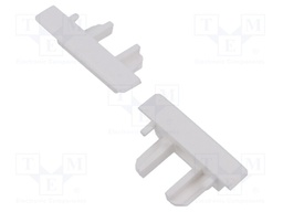 Cap for LED profiles; white; MICRO-NK; with hole