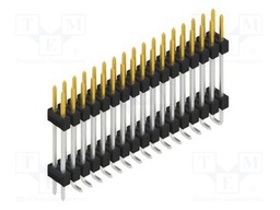 Connector: pin strips; pin header; male; PIN: 34; 2.54mm; SMT; 2x17