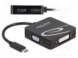 Adapter; DisplayPort 1.2,High Speed,single link; 0.1m; black
