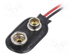 6F22 connector; Leads: 100mm leads; Size: 6F22,6LR61; Batt.no: 1