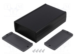 Enclosure: multipurpose; with panel; TEKAL; X:85mm; Y:145mm; black