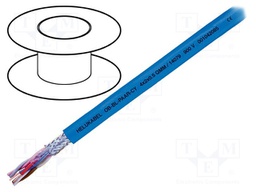 Wire; OB-BL-PAAR-CY; 8x2x0,75mm2; tinned copper braid; PVC; blue