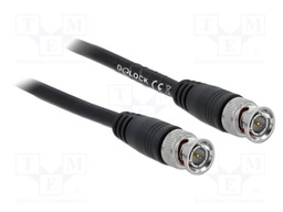 Cable; 25m; BNC male,both sides; black; Øcable: 6.1mm; 75Ω