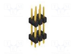 Connector: pin strips; pin header; male; PIN: 6; 2.54mm; THT; 2x3